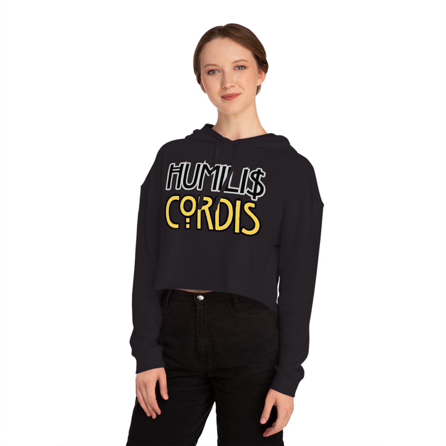 HC - "TRANSPARENCY" Women’s Cropped Hooded Sweatshirt