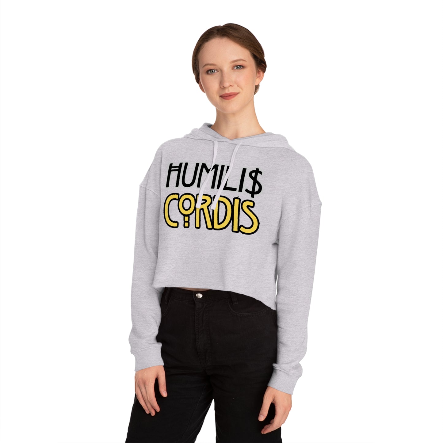 HC - "TRANSPARENCY" Women’s Cropped Hooded Sweatshirt