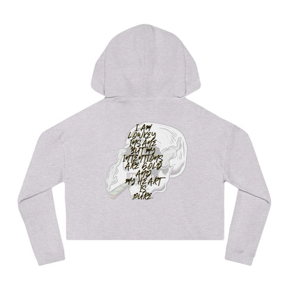 HC - "TRANSPARENCY" Women’s Cropped Hooded Sweatshirt