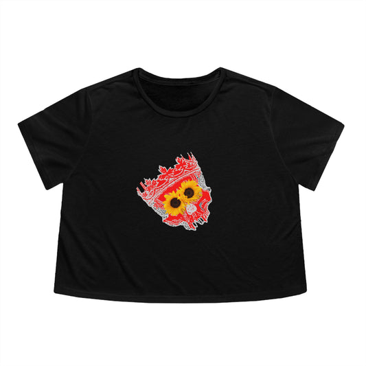 HC - "Botanic Skull" Women's Cropped Tee