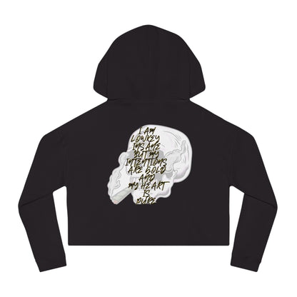 HC - "TRANSPARENCY" Women’s Cropped Hooded Sweatshirt
