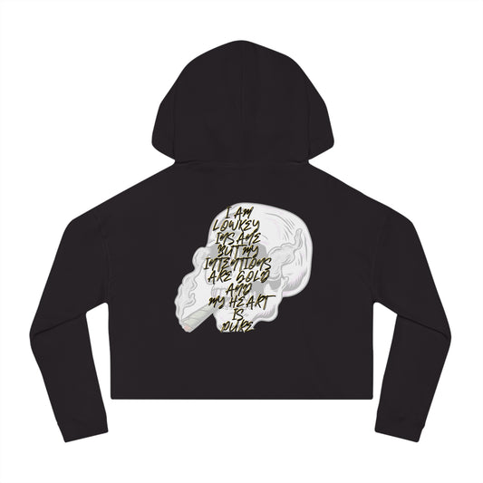 HC - "TRANSPARENCY" Women’s Cropped Hooded Sweatshirt